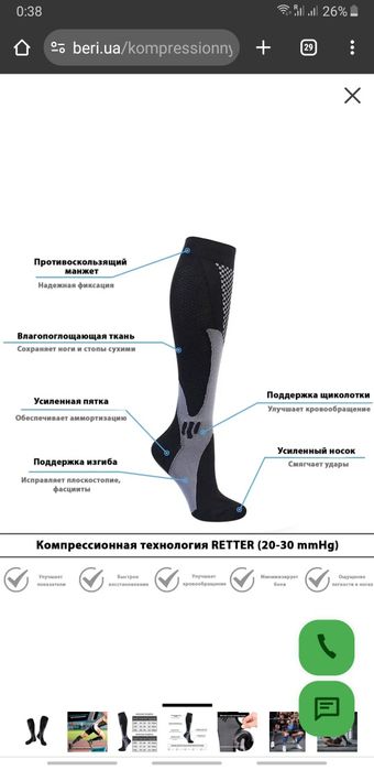 Компрессійні гольфи  RETTER Compression Socks Blaсk