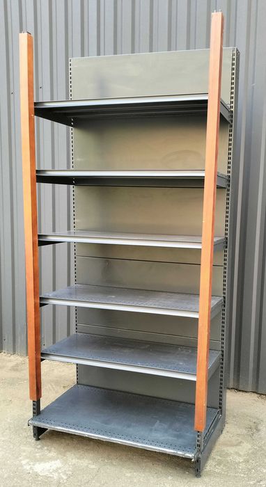 Торгові пристінні стелажі з підпорами «Колумб» 225х100см., Б/у 13452