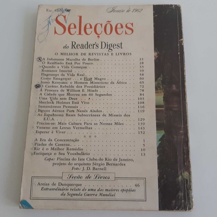 Revista Selecções do Readers Digest Janeiro 1962