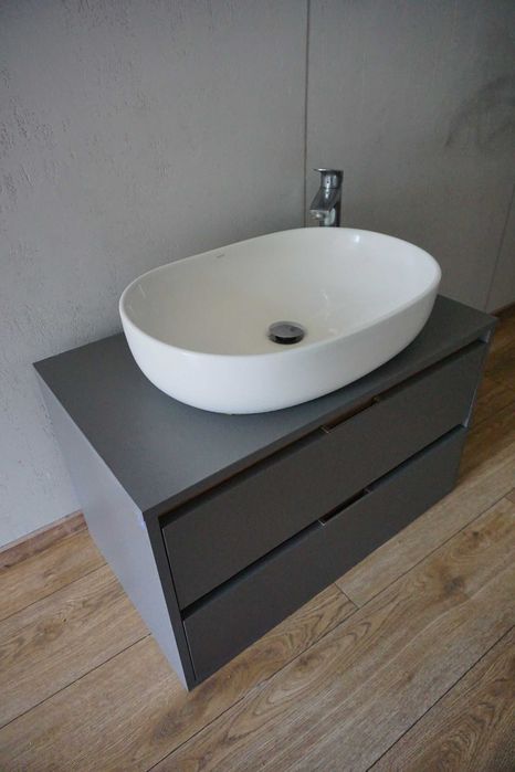 Szafka 80 cm z umywalką nadblatową i baterią Loft/ Styl industrialny/ Minimalizm