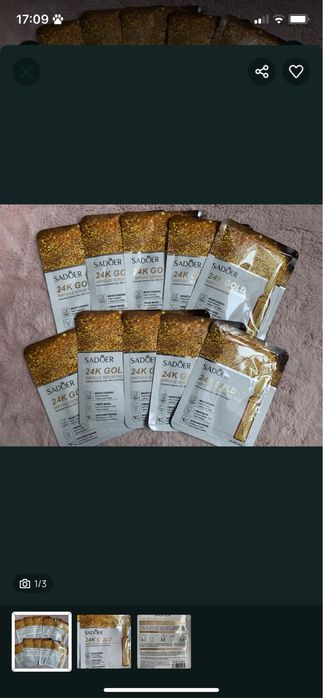 Maseczki w płachcie 24K GOLD  10 szt.