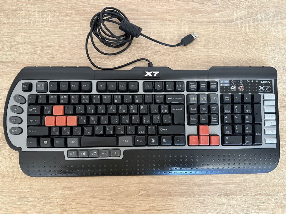 Клавіатура дротова A4tech X7 G800V USB (Black)