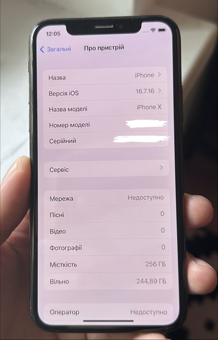 Iphone X 256gb black