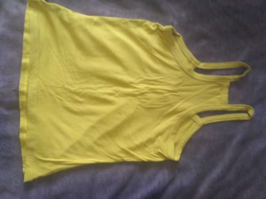 Майка охра желтая натуральный материал маленький размер тянется