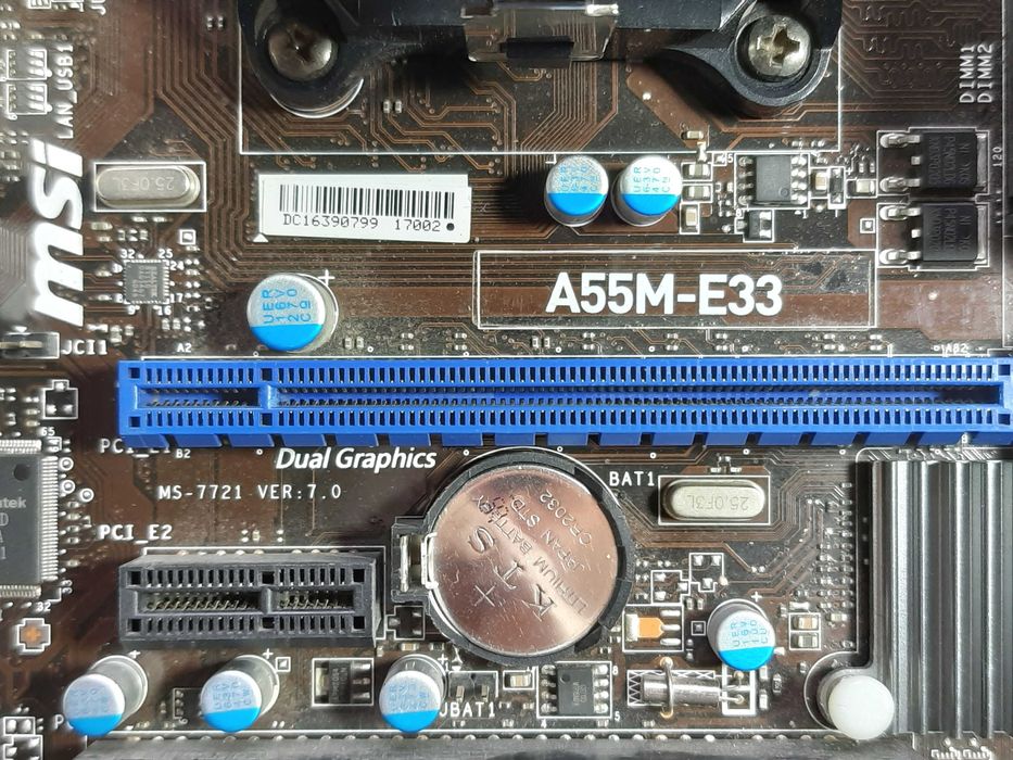 Комплект материнская плата MSI A55M-E33 (Socket FM2+)
