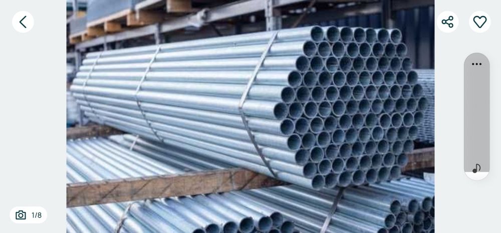 Rury słupki Fi45 ocynk