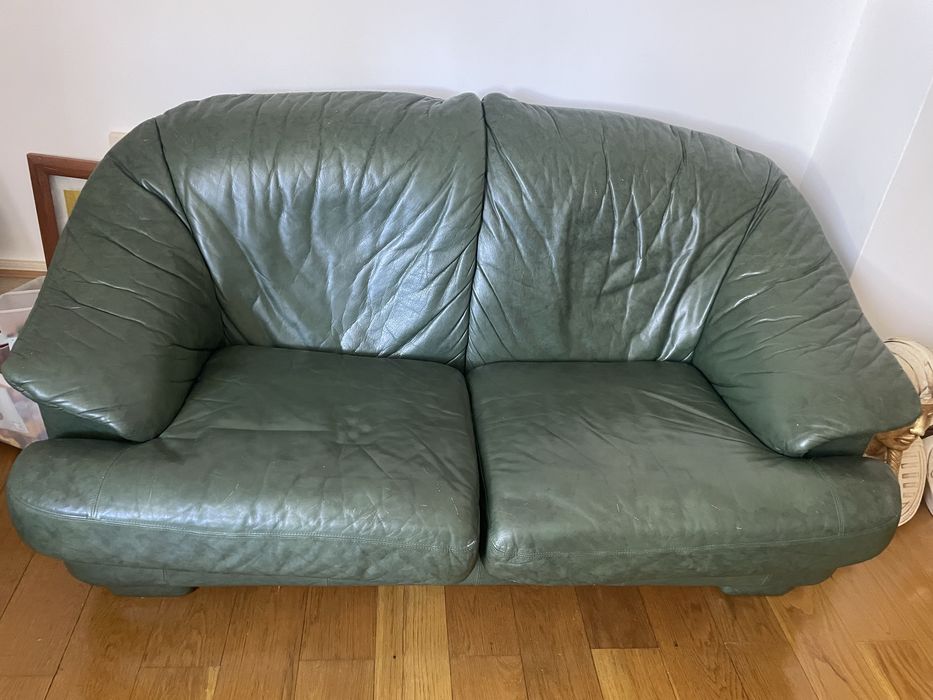Sofas em Pele verde