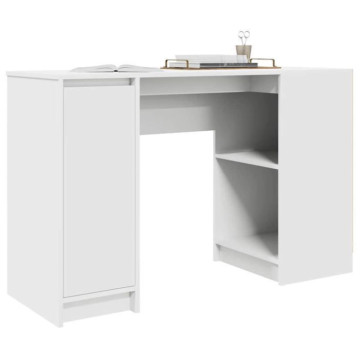 Vidaxl Biurko Białe 120X42X76 Cm Drewno Klejone