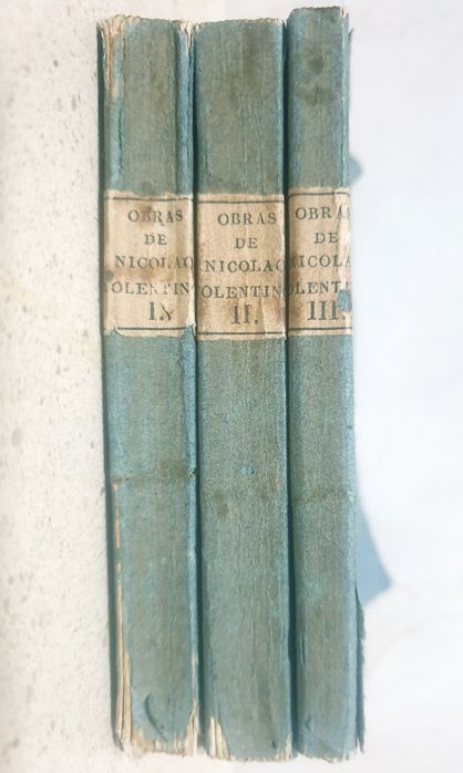 Conjunto de 3 livrinhos de 1828: Nicoláu Tolentino de Almeida