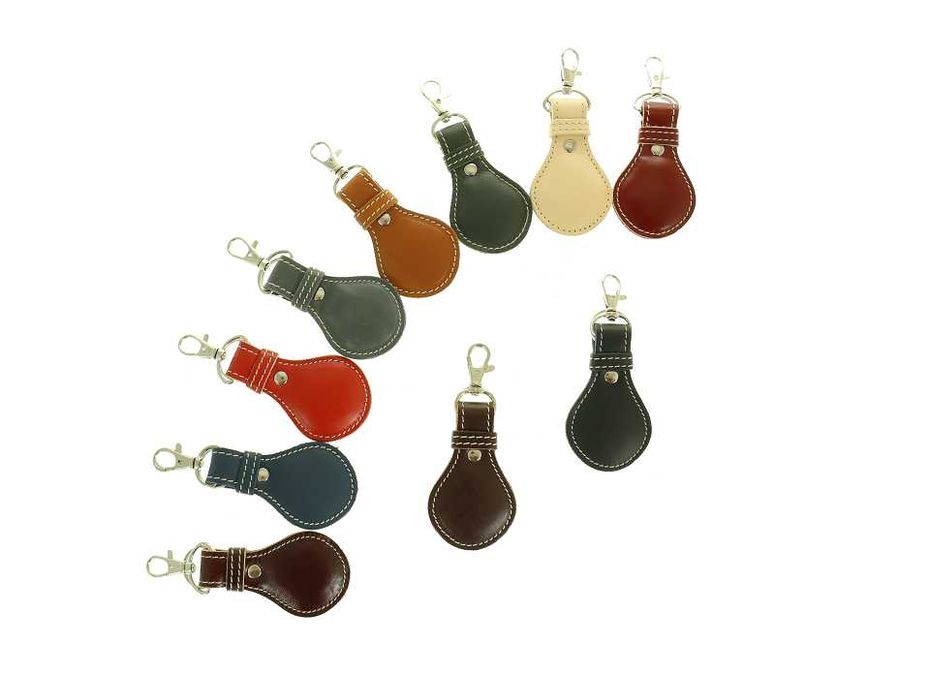 Breloczek do kluczy ze skóry naturalnej brelok granatowy PL PRODUKT