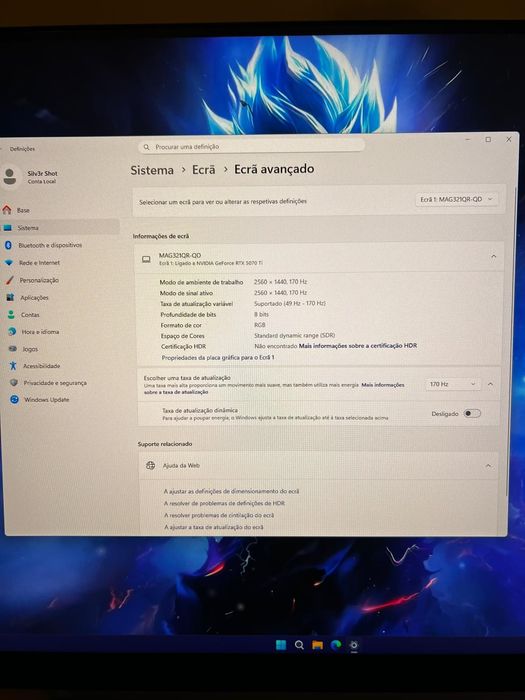 MSI 31.5" MAG 321QR-QD QHD 170Hz
