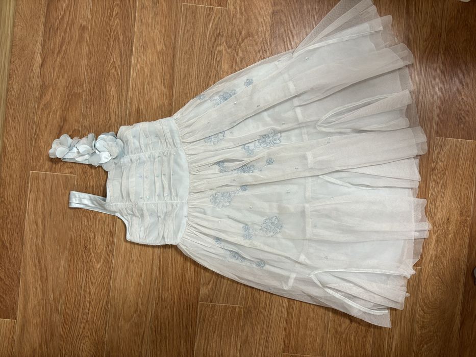 Платье детское Эльзы голубое 6 лет