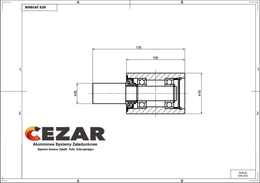 Rolka Podtrzymująca Bobcat E26, E32, E27
