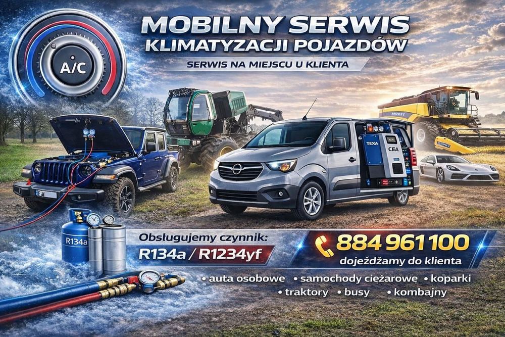 Mobilny Serwis klimatyzacji (napelnianie klimatyzacji)
