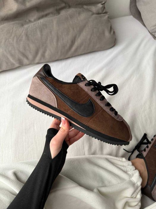 Кросівки Nike Cortez Brown Black | кроси Найк Кортез коричневі замшеві