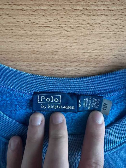 Polo Ralph Lauren Fleece Crewneck Pullover • Baby Blue • niska cena