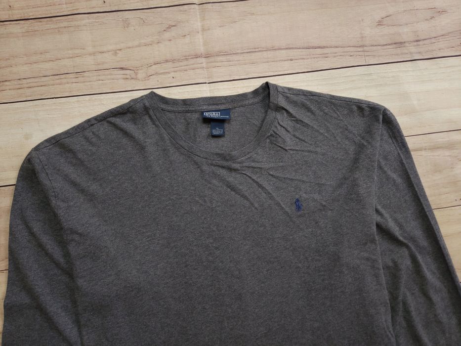 POLO RALPH LAUREN Koszulka Longsleeve Szara Męska r. XL