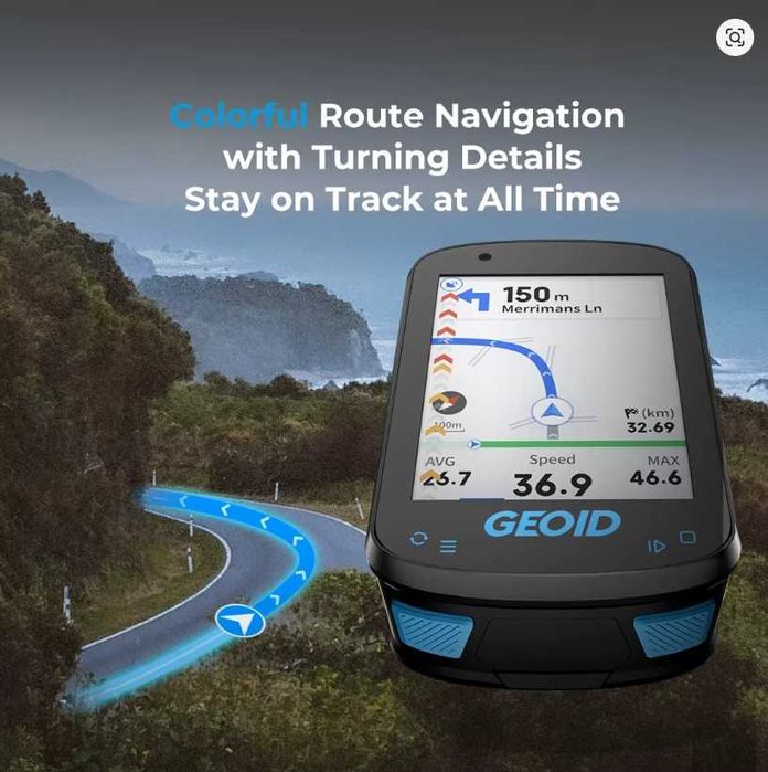 GEOID GPS Bike Computer с цветным дисплеем — новый, полный комплект