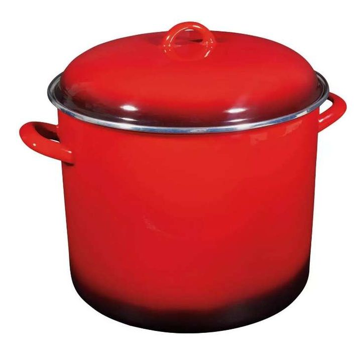 Garnek z pokrywką, BK Holland Indigo Pot, czerwony, 8,7 l (DEFEKT)