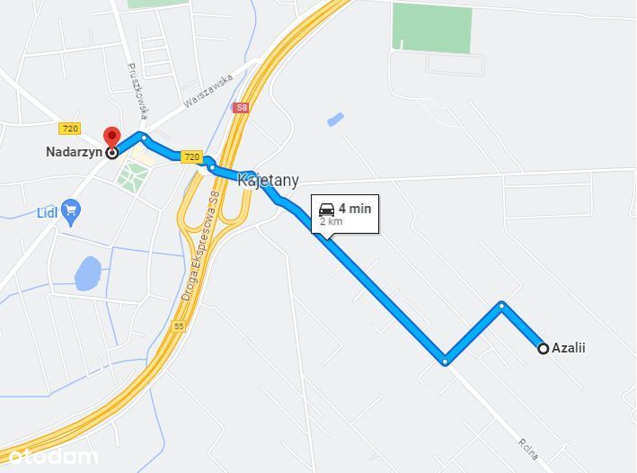 Piękna działka budowlana Kajetany 1200m2