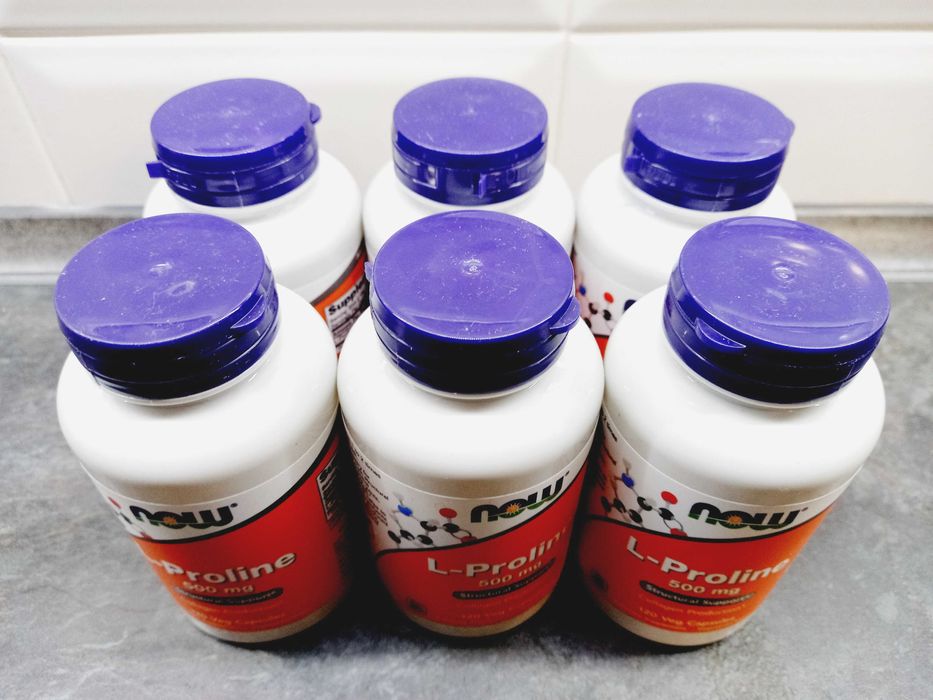 Now Foods, L-Proline 500 мг (120 капс.), пролин, пролін