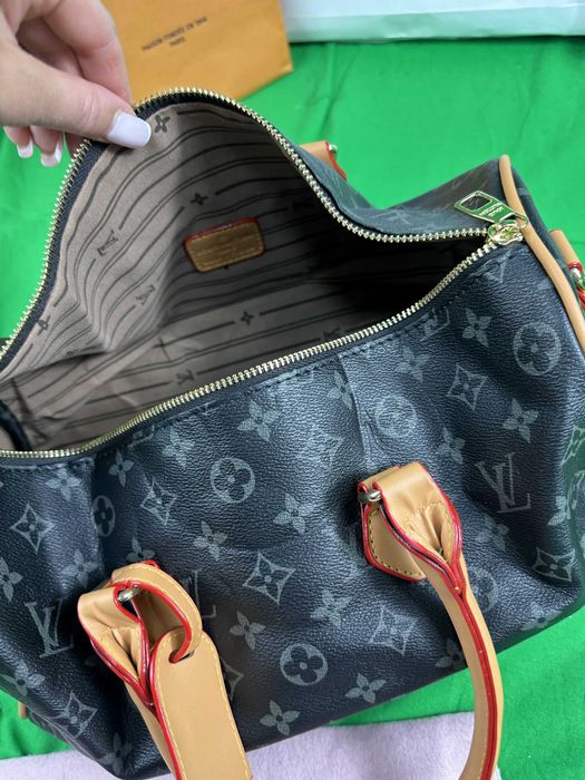 Torebka Torba Louis Vuitton ciemno brazowa listonoszka speedy Premium