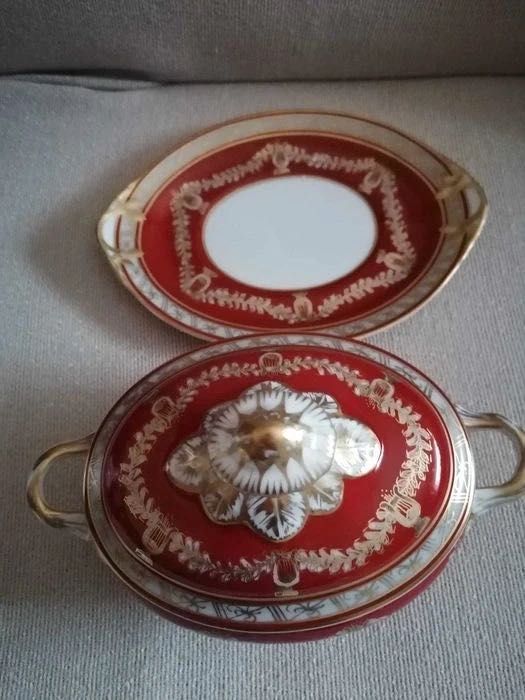 Travessa e Terrina Pequena Vista Alegre Decoração Liras