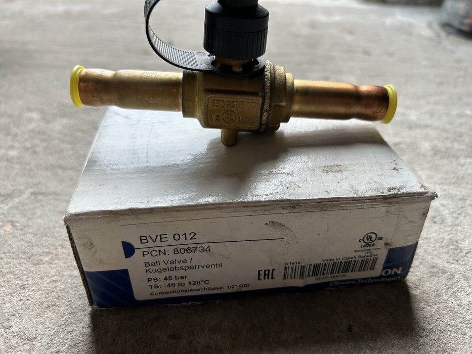 Кульовий шаровый вентиль Alco BVE 012