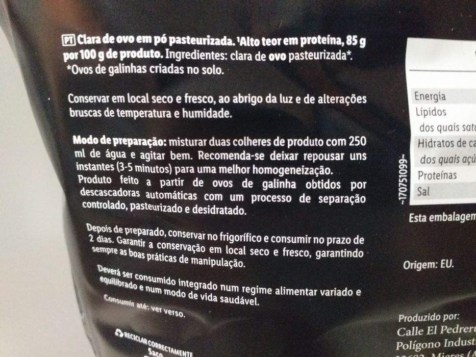 Musculação SELADO Proteina clara ovo Optisana Sports,85g por 100,proteina completa 9aminoácidos,sem lactose,para enriquecer batidos,smoothie,bolachas
