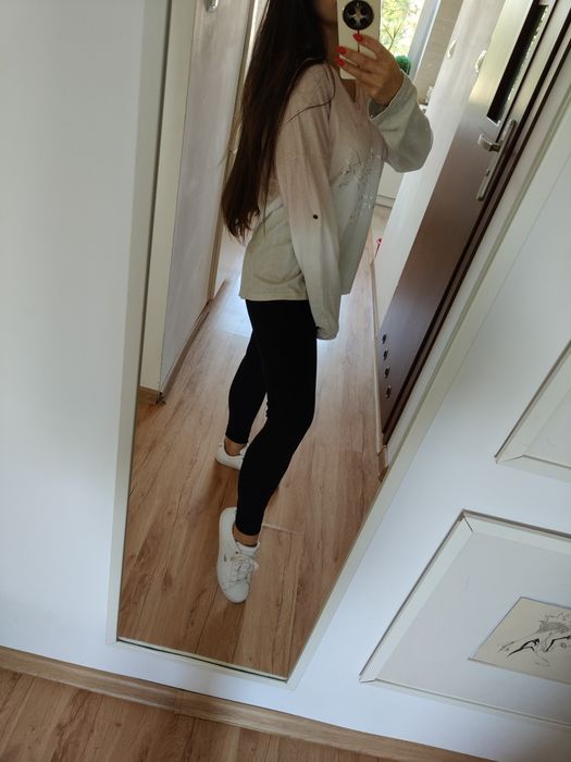 Sweter ombre uniwersalny L XL pudrowy
