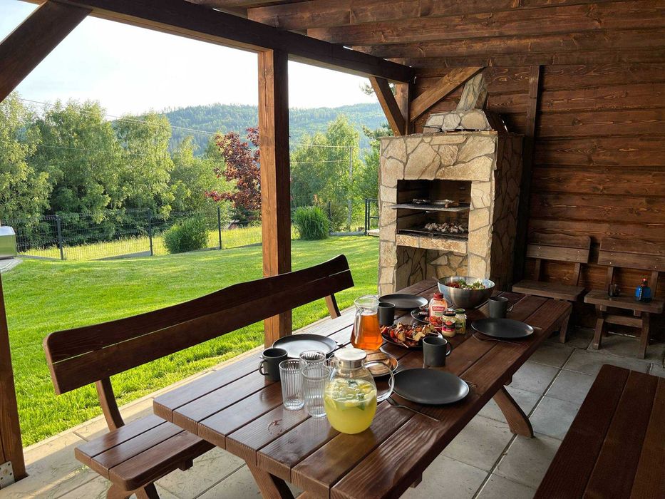 NOWY DOM W GÓRACH 80m² dla 1-9 osób 3 pokoje 2 łazienki BALIA JACUZZI ogrodzony teren 250m² GRILL