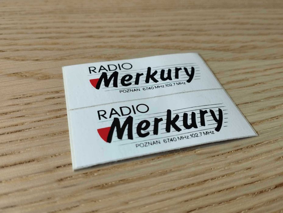 2 naklejki Radio Merkury vintage