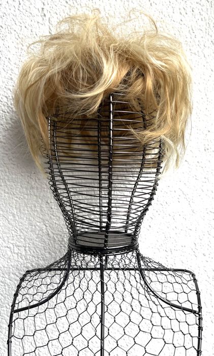 Premium Ultra włosy doczepiane, topper, tupet, blond pasemka 389.