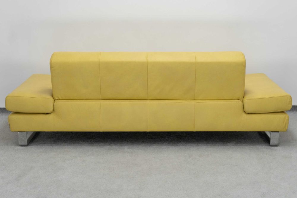 SOFA ŻÓŁTA Skóra naturalna W.Schillig 232x102x79 cm
