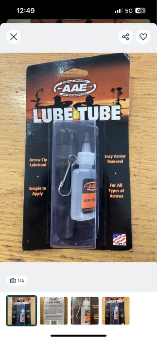 Lubrificante Lube Tube AAE arco e flecha - Novo