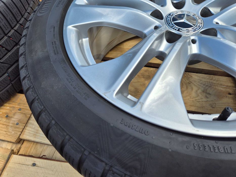 Komplet Koła Felgi 17" Cali ZIMA! MERCEDES 5x112 ET48 8J E W212 W207 Oryginał 66.6mm