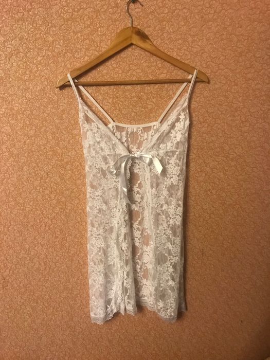 Новая белая гипюровая комбинашка very sexy, s,m,l 420 грн