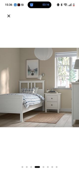 Vendo Cama de solteiro IKEA Hemnes 90*200 estrado Lonset.
