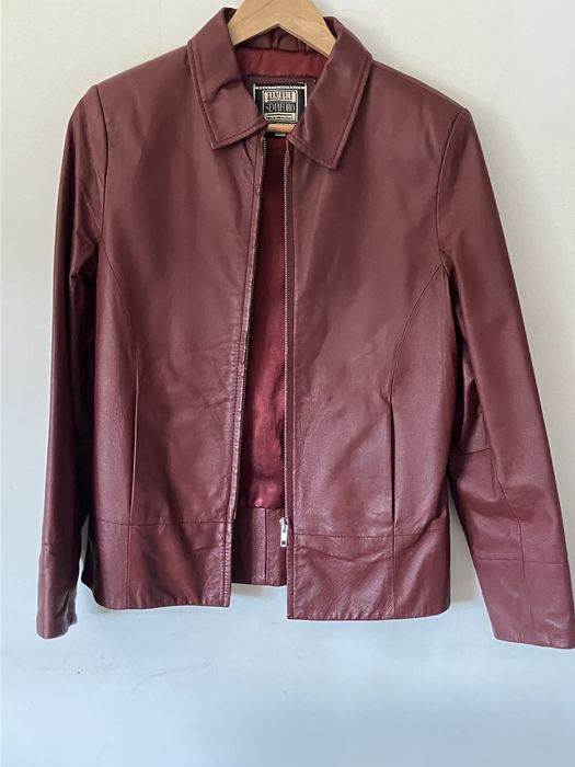Casaco pele cor Bordeaux
