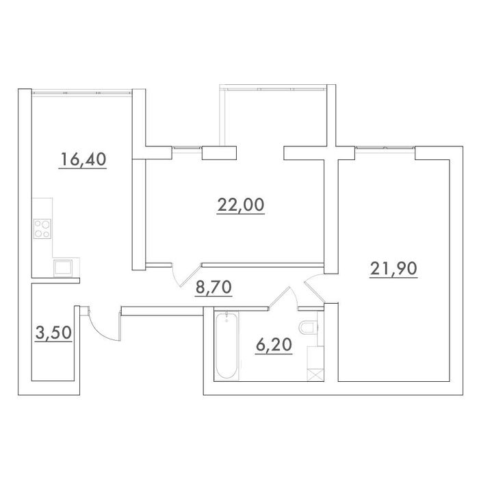 2-кімн. квартира в новому сучасному заміському ЖК Desna Park Residence