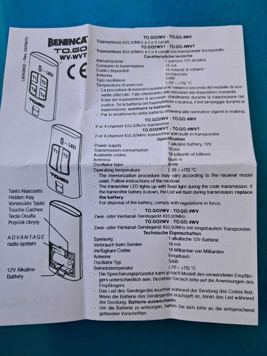 Comando para portão (novo)