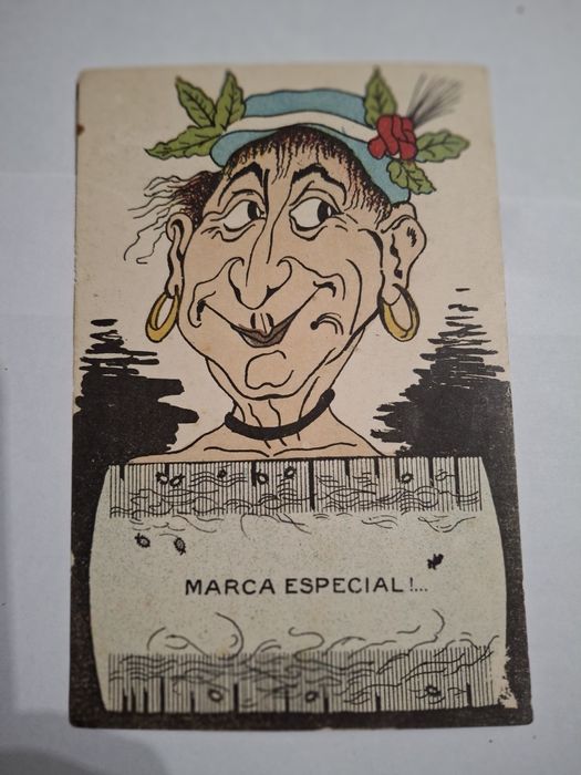 Postal  muito antigo humoristico