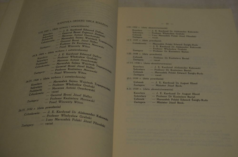 Order Orła Białego, reprint z 1939 r. Stanisław Łoza