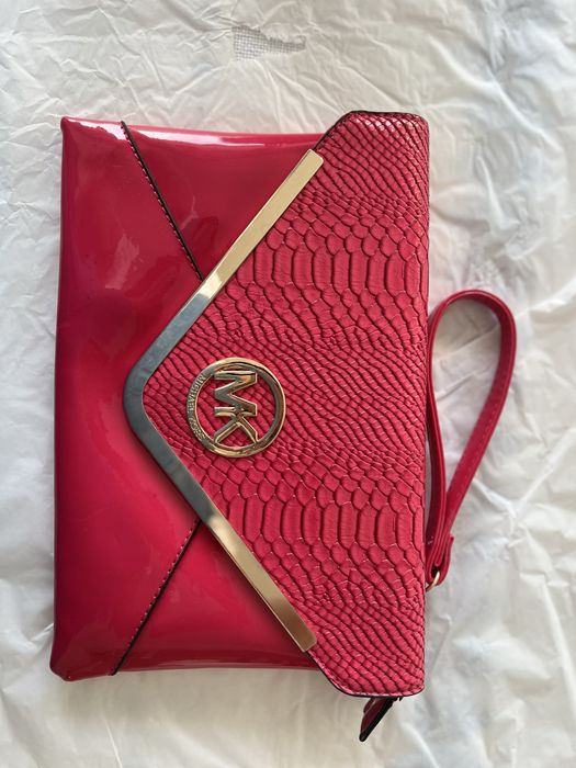 Clutch pochete Michael Kors rosa choc fuxia