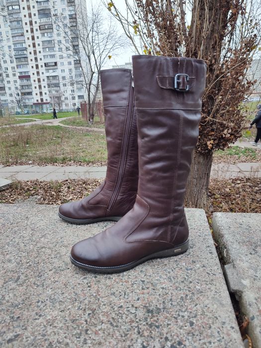 Кожаные сапоги зима размер 36