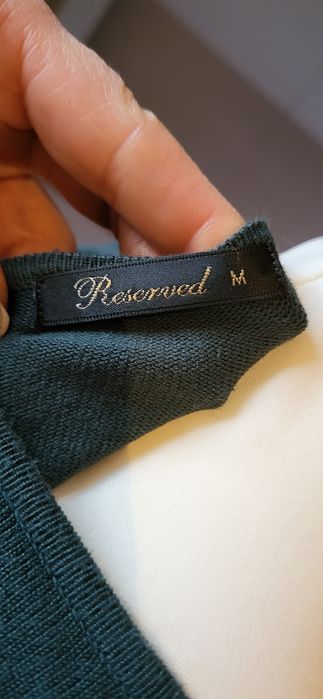 Oliwkowy sweterek z Reserved, rozm.38