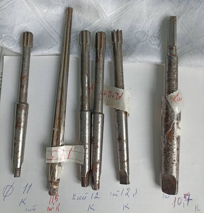 Развертки, райберы цилиндрические, конические, зенкер