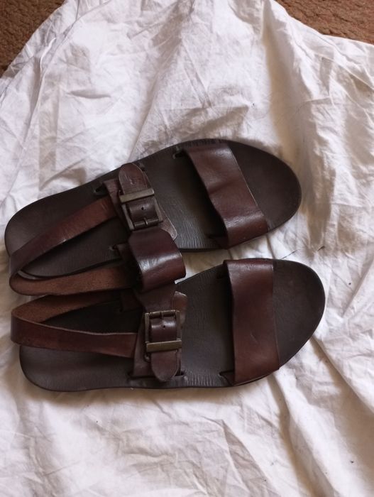 Сандалии мужские кожаные босоножки р46 30см Италия