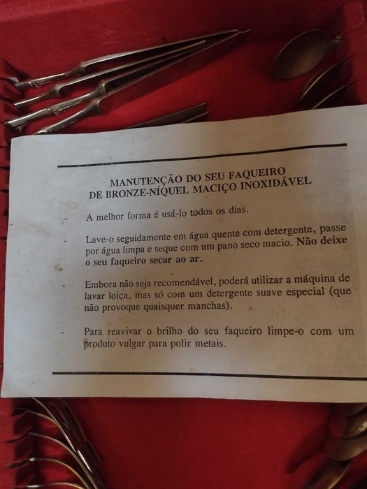 Faqueiro em bronze níquel