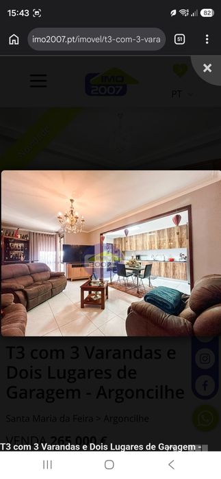 Apartamento t3 picoto